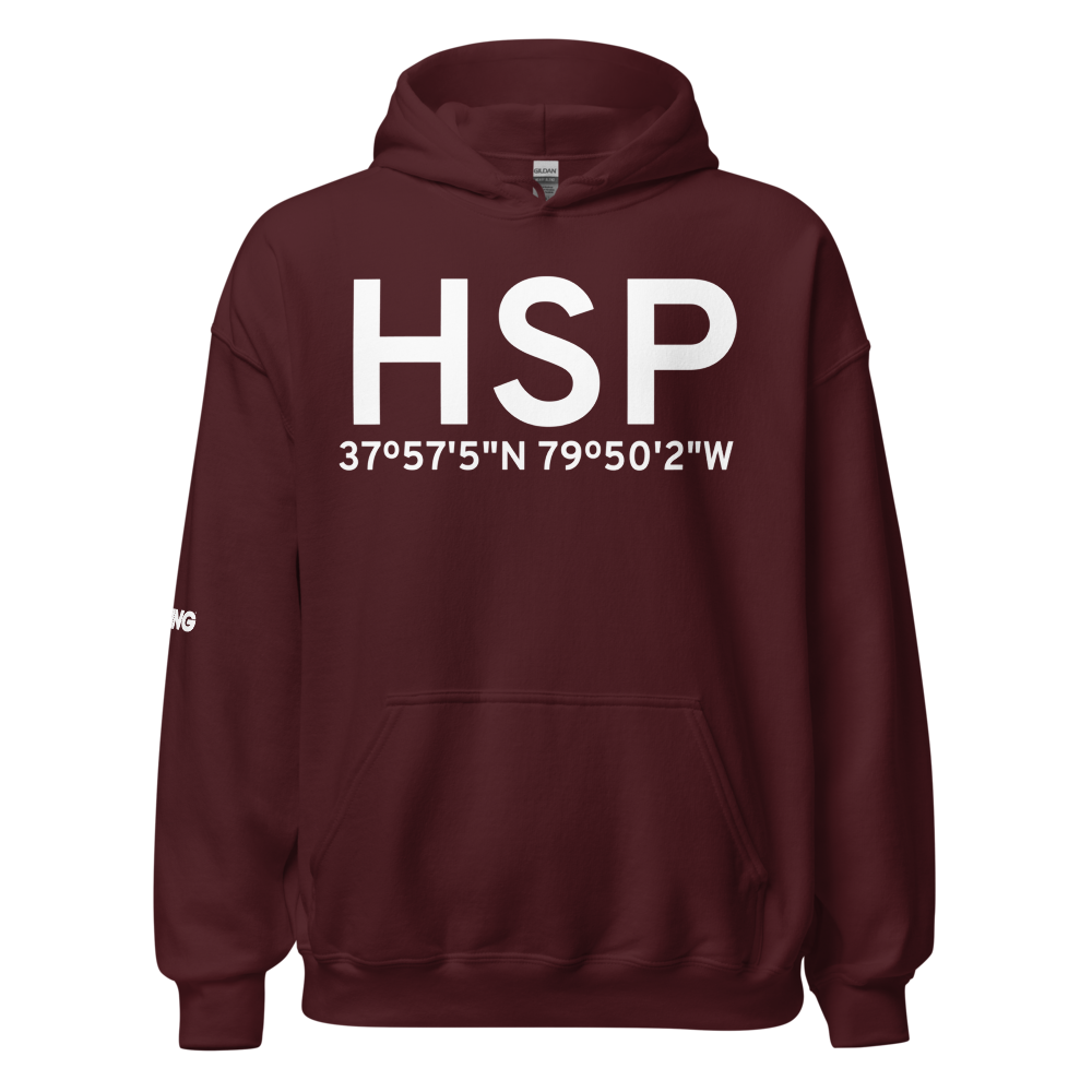 Hot Springs (KHSP) Airport Hoodie Sweatshirt 