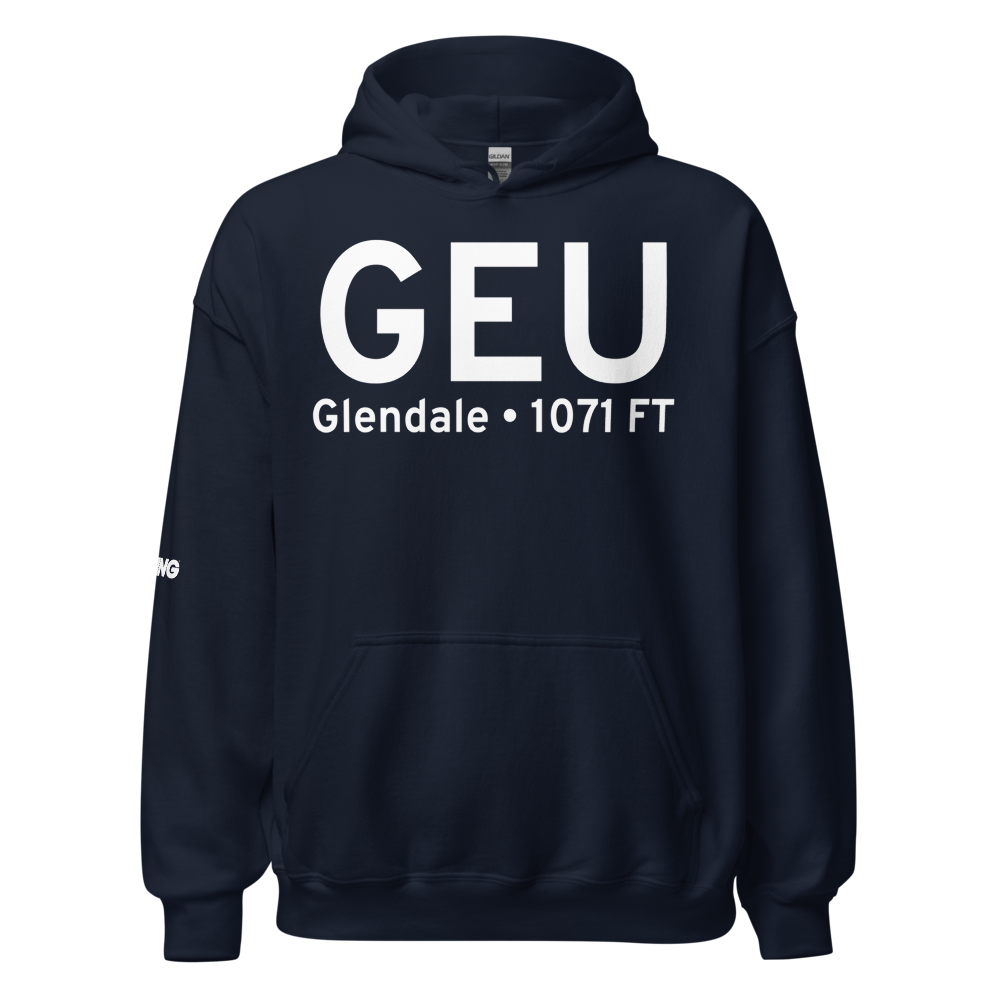 Glendale (KGEU) Airport Hoodie Sweatshirt 