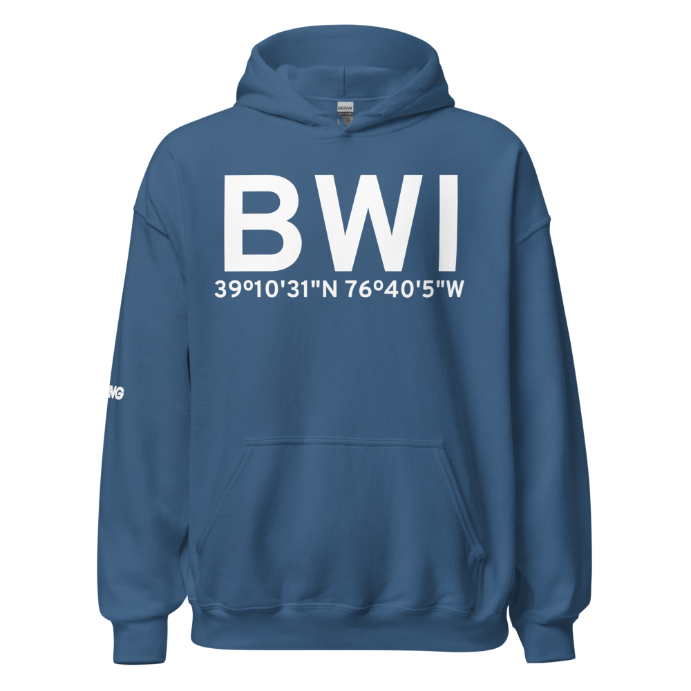 Baltimore (KBWI) Airport Hoodie Sweatshirt 