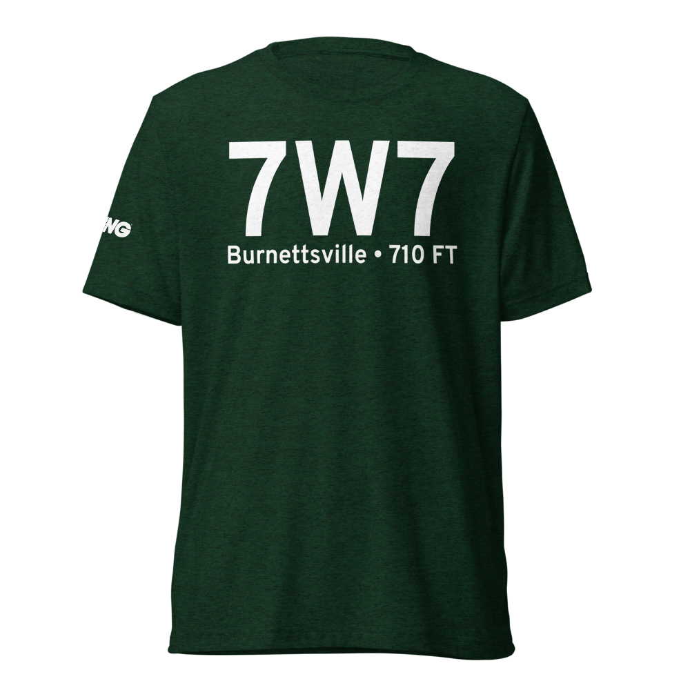 Burnettsville (7W7) Airport Tri-blend T-Shirt 
