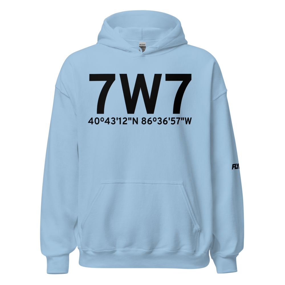 Burnettsville (7W7) Airport Hoodie Sweatshirt 