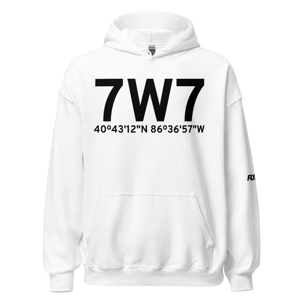 Burnettsville (7W7) Airport Hoodie Sweatshirt 