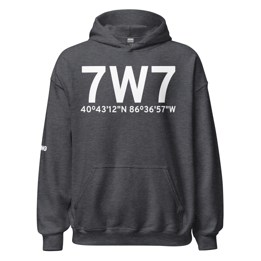 Burnettsville (7W7) Airport Hoodie Sweatshirt 