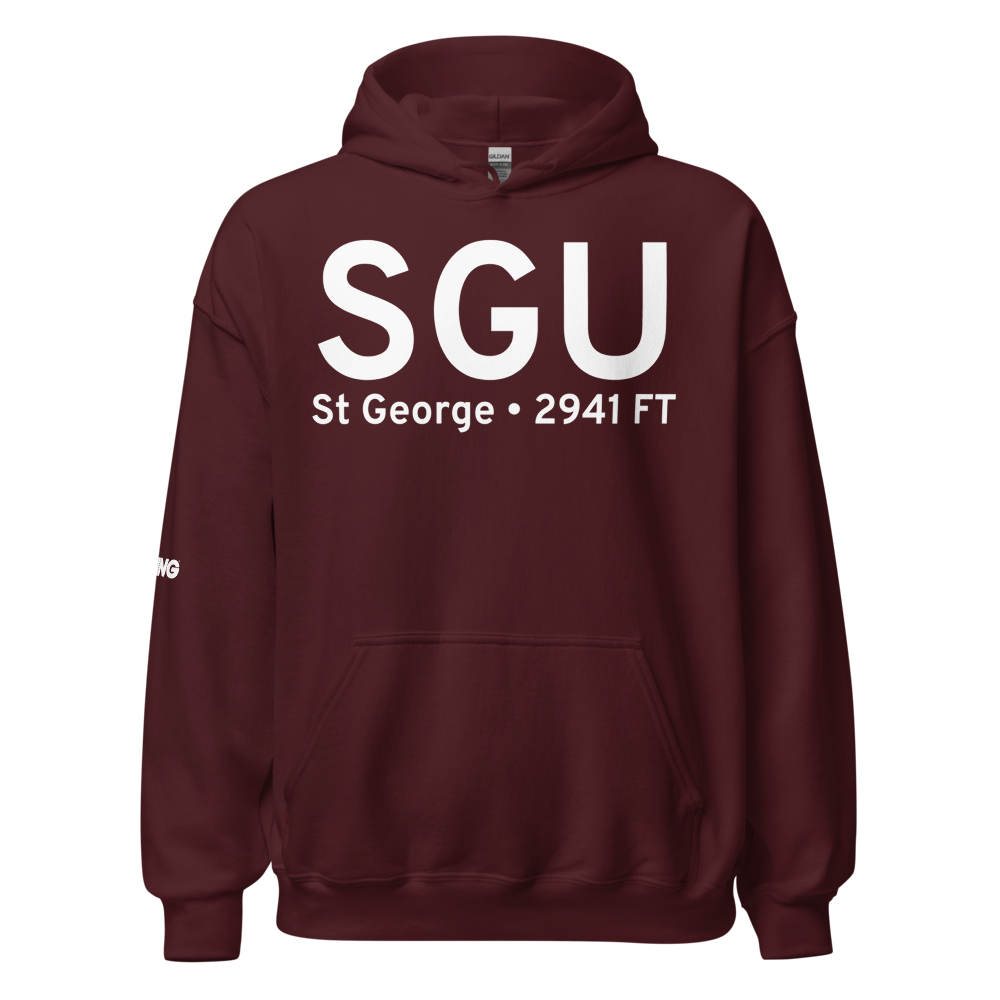 St George (KSGU) Airport Hoodie Sweatshirt 