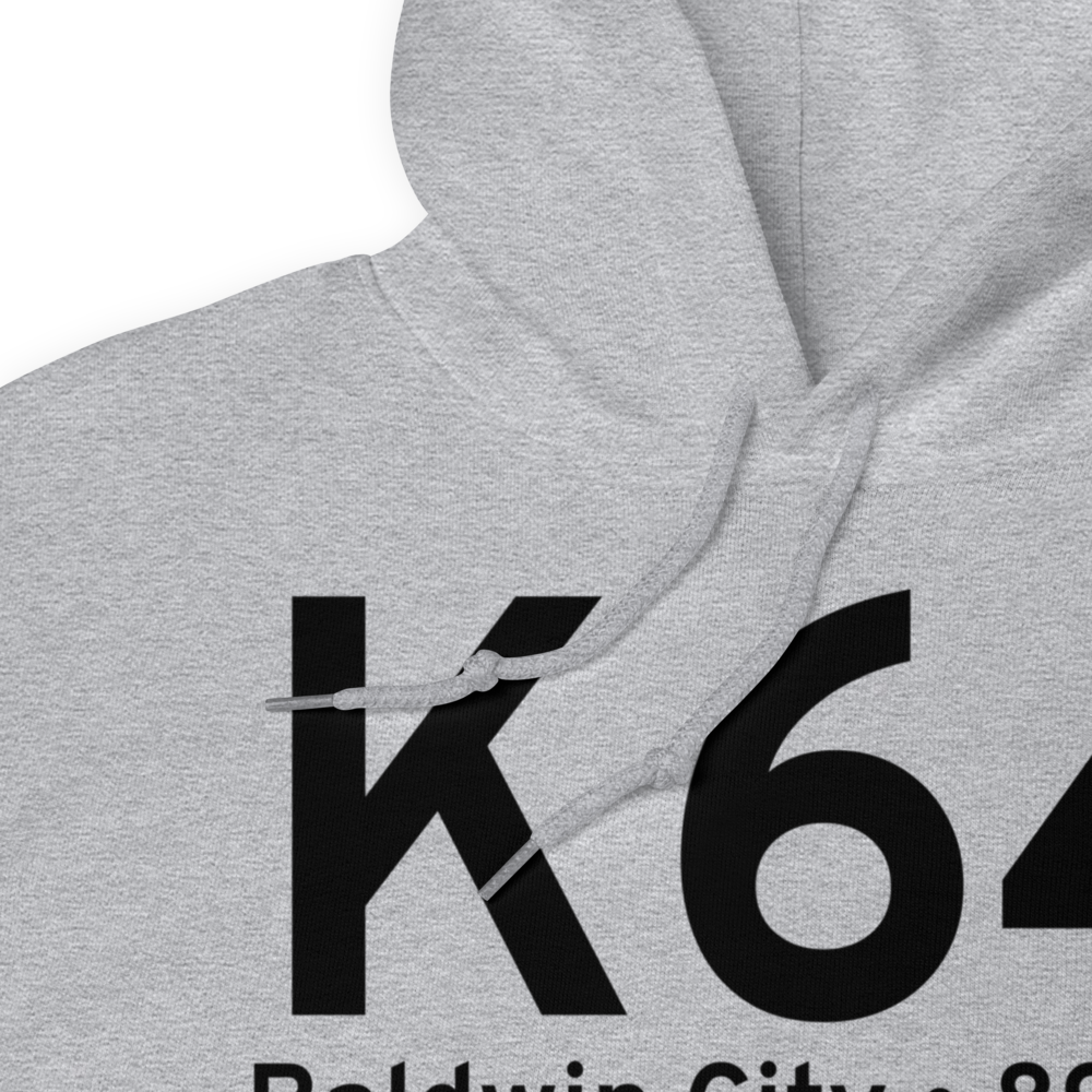 Baldwin City (K64) Airport Hoodie Sweatshirt 