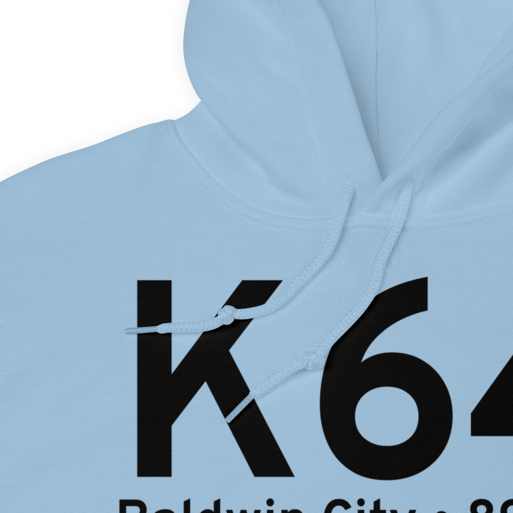 Baldwin City (K64) Airport Hoodie Sweatshirt 