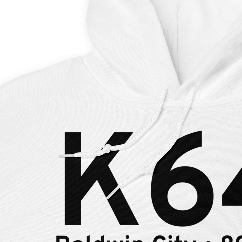 Baldwin City (K64) Airport Hoodie Sweatshirt 