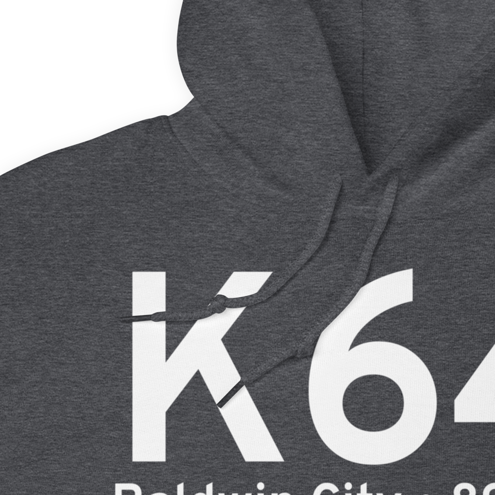Baldwin City (K64) Airport Hoodie Sweatshirt 