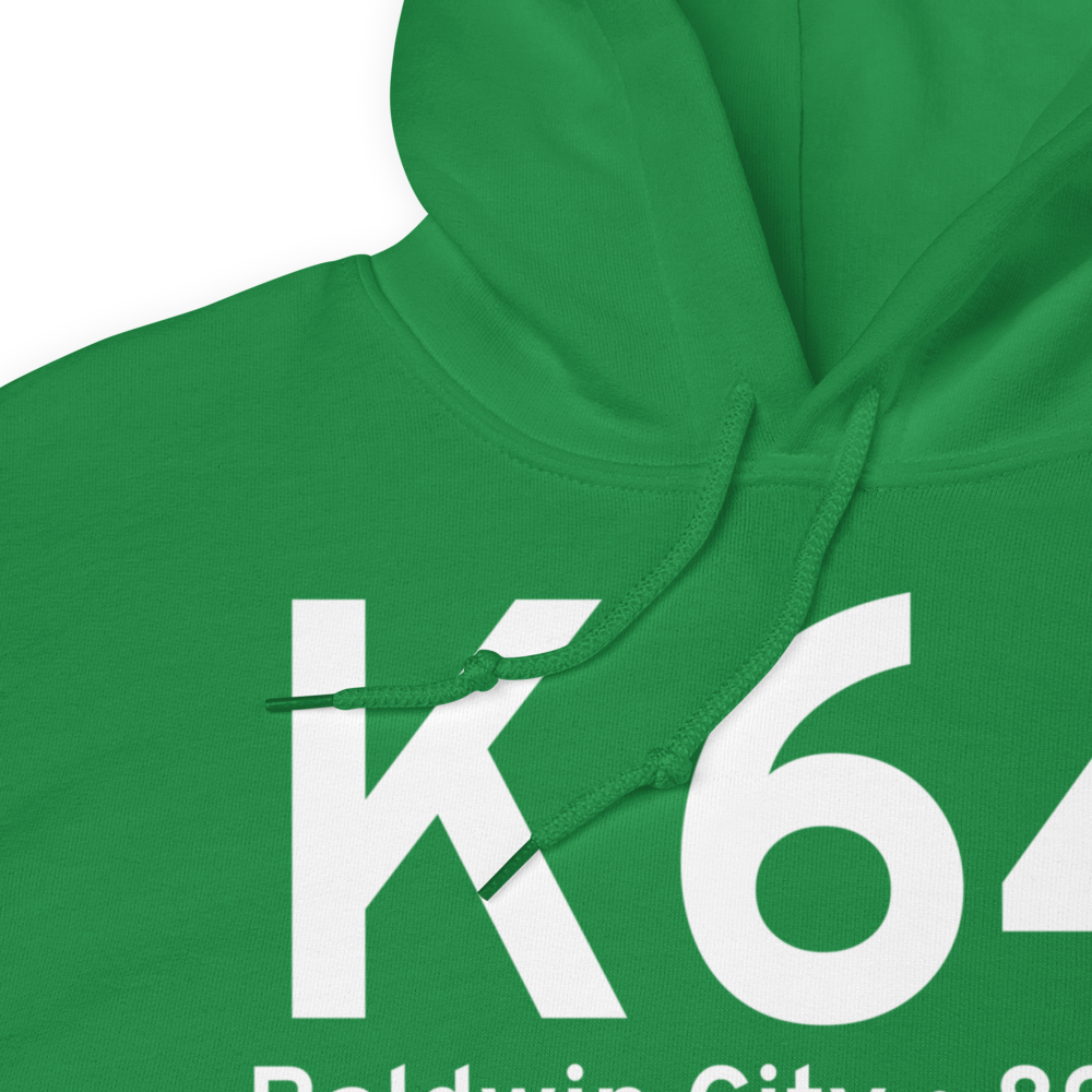 Baldwin City (K64) Airport Hoodie Sweatshirt 
