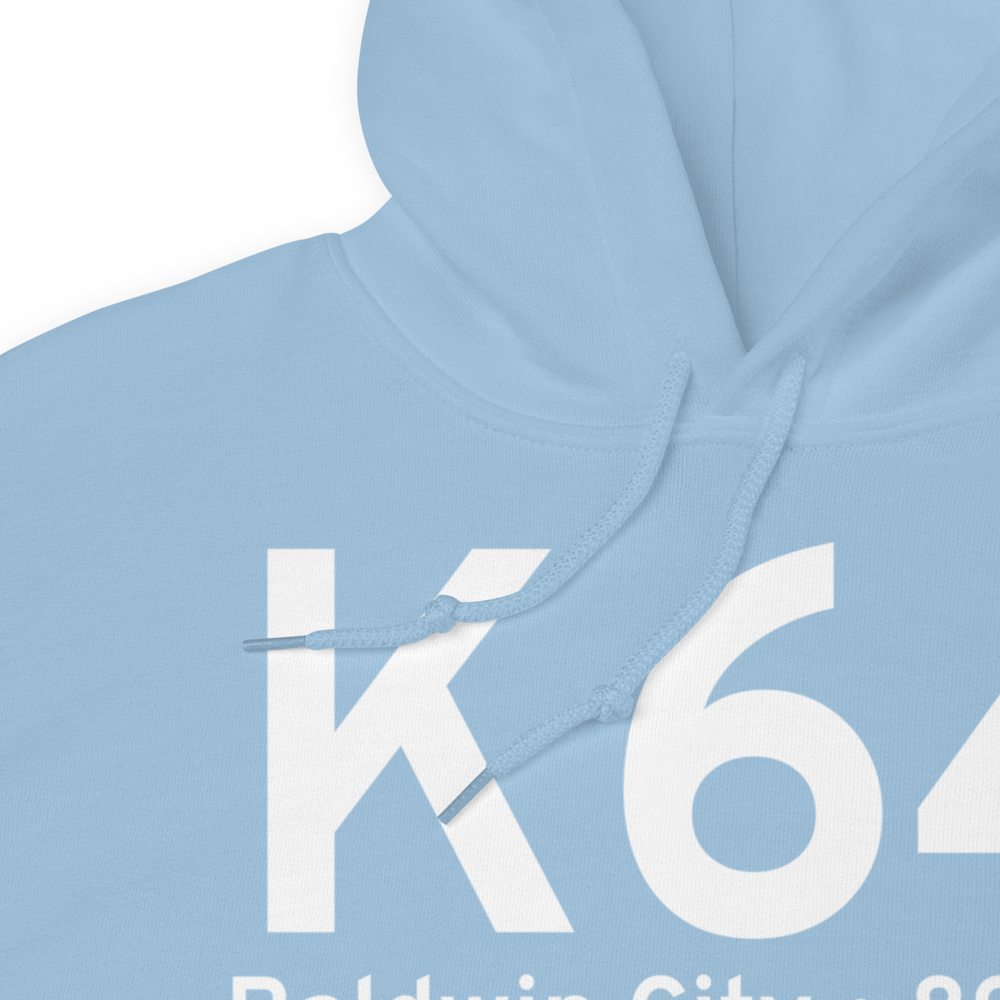 Baldwin City (K64) Airport Hoodie Sweatshirt 