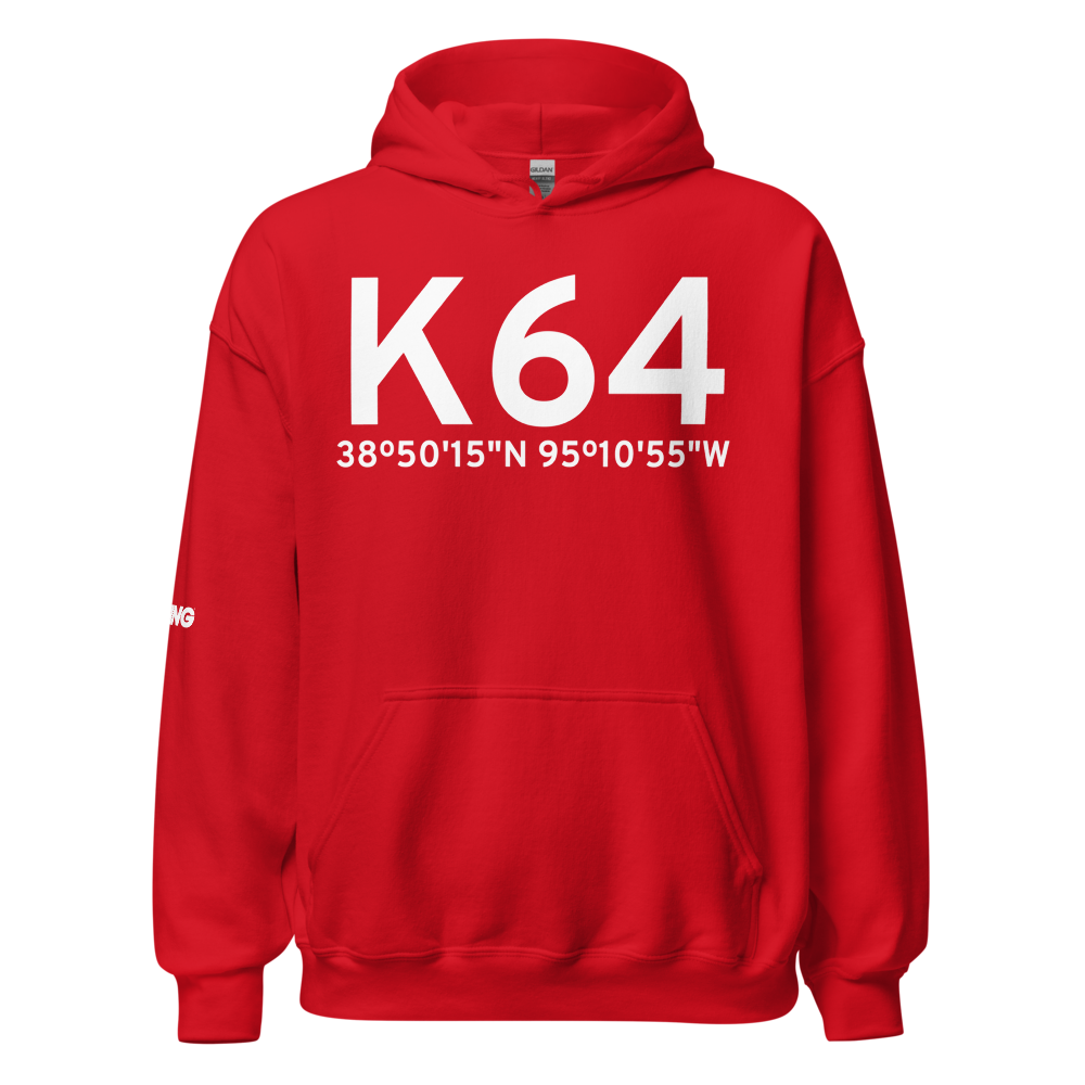 Baldwin City (K64) Airport Hoodie Sweatshirt 