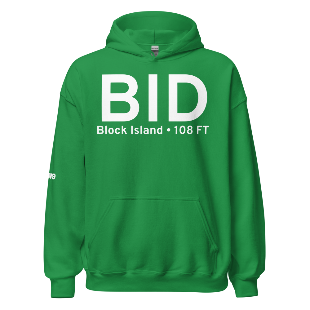 Block Island (KBID) Airport Hoodie Sweatshirt 