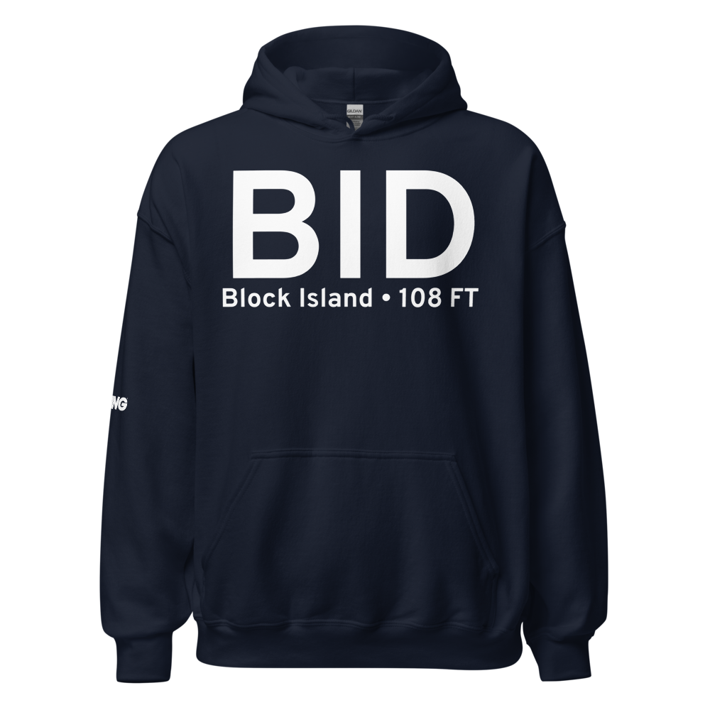 Block Island (KBID) Airport Hoodie Sweatshirt 