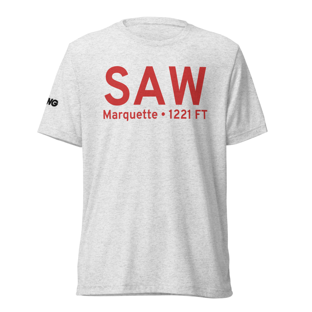 Marquette (KSAW) Airport Tri-blend T-Shirt 