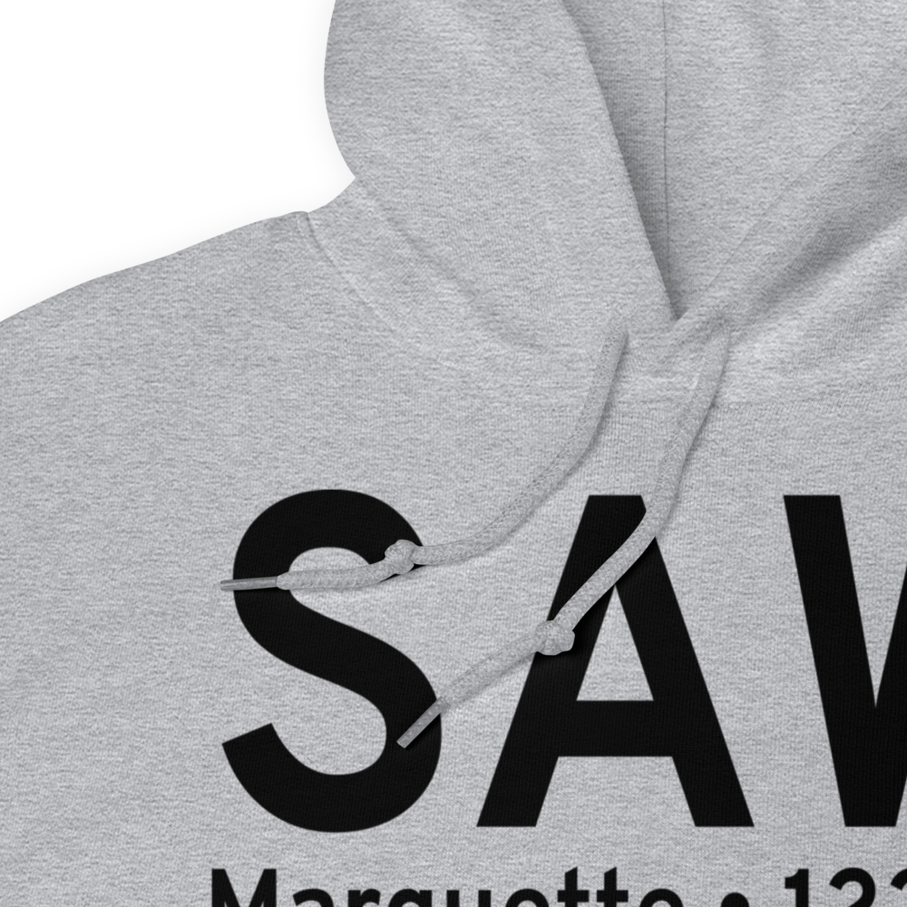 Marquette (KSAW) Airport Hoodie Sweatshirt 