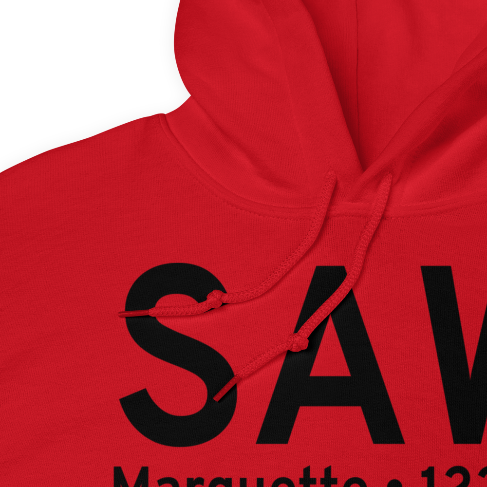 Marquette (KSAW) Airport Hoodie Sweatshirt 