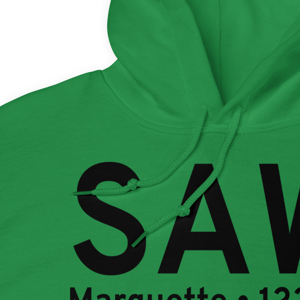Marquette (KSAW) Airport Hoodie Sweatshirt 