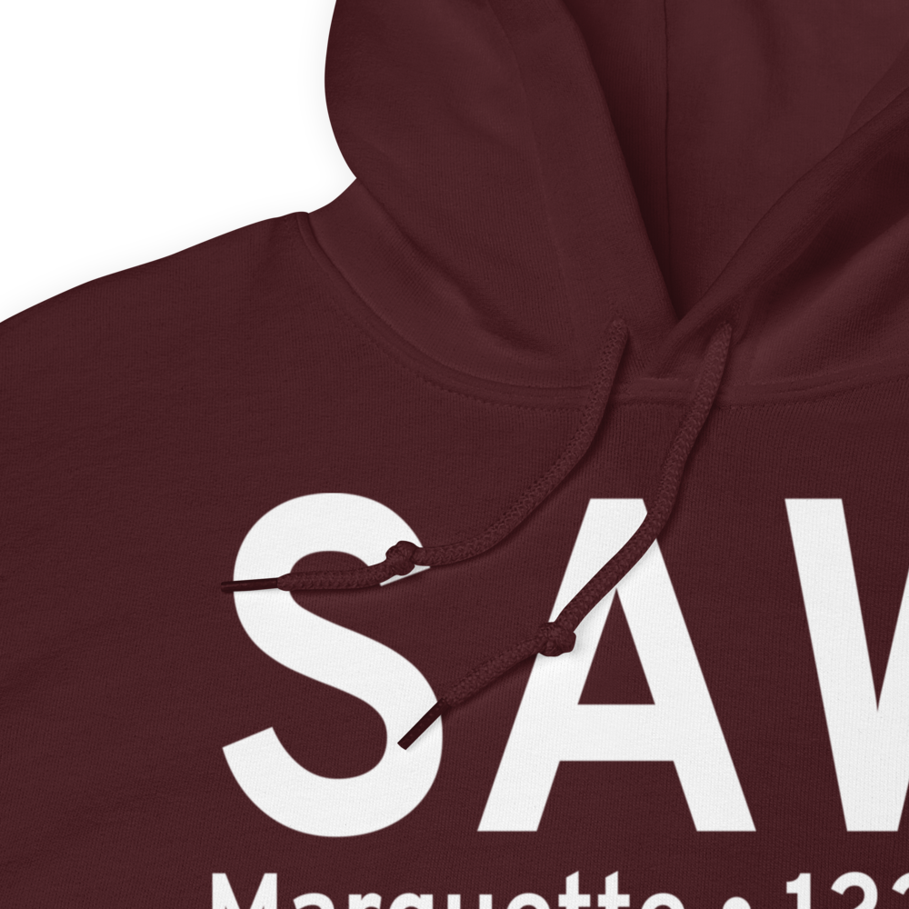 Marquette (KSAW) Airport Hoodie Sweatshirt 