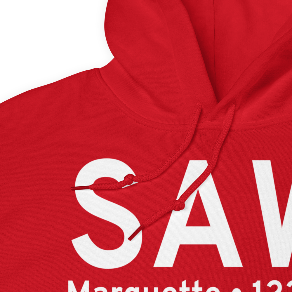 Marquette (KSAW) Airport Hoodie Sweatshirt 