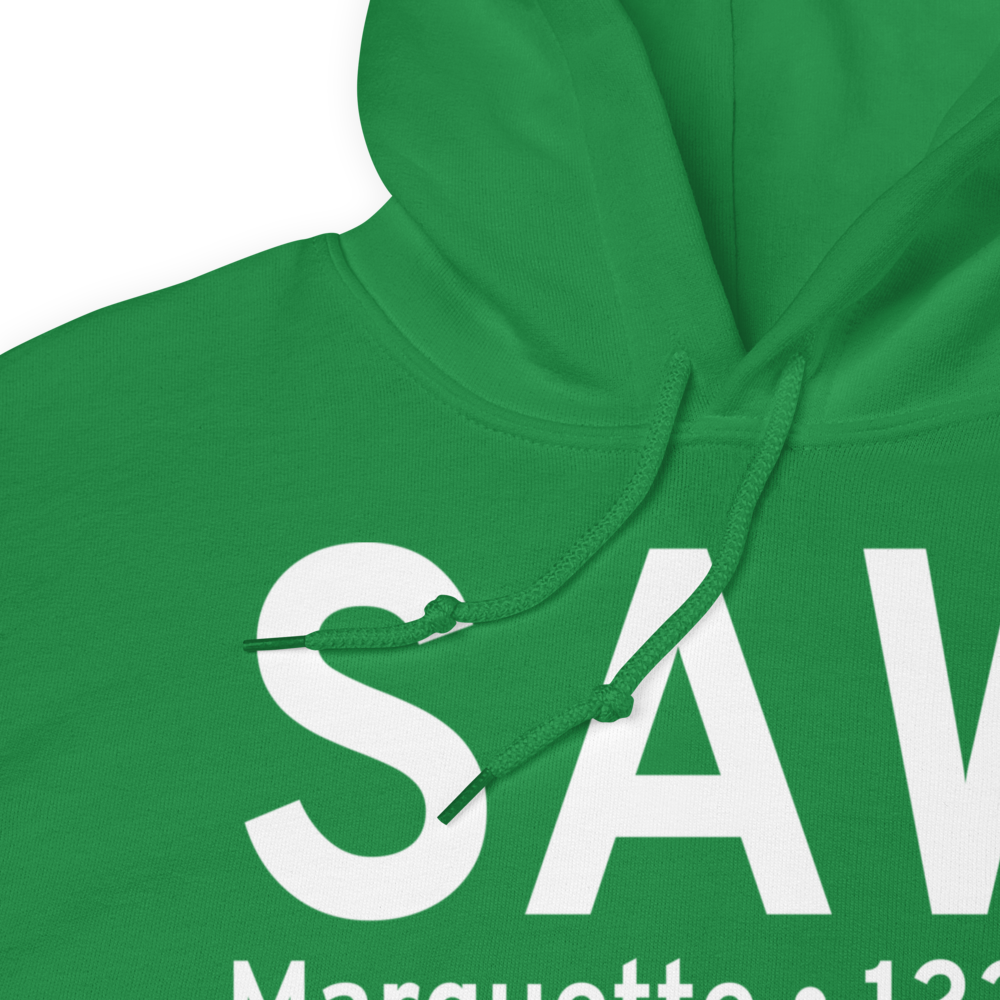 Marquette (KSAW) Airport Hoodie Sweatshirt 