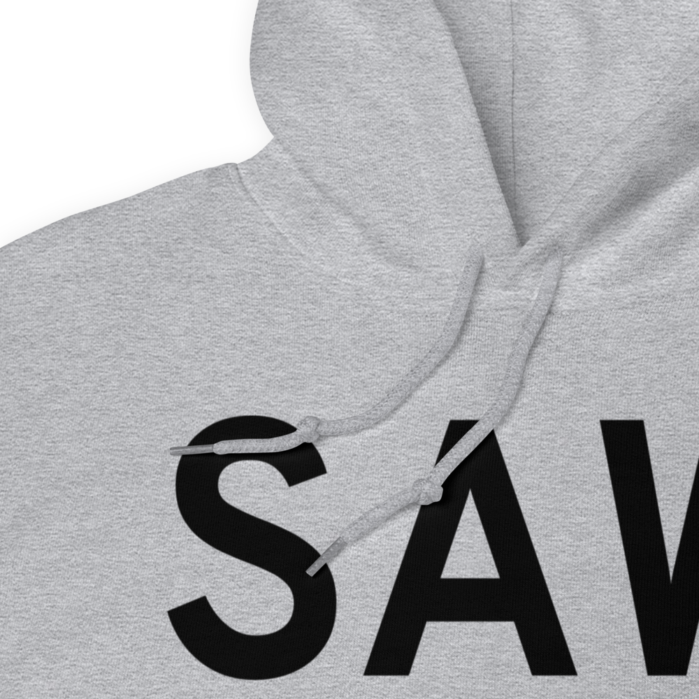 Marquette (KSAW) Airport Hoodie Sweatshirt 