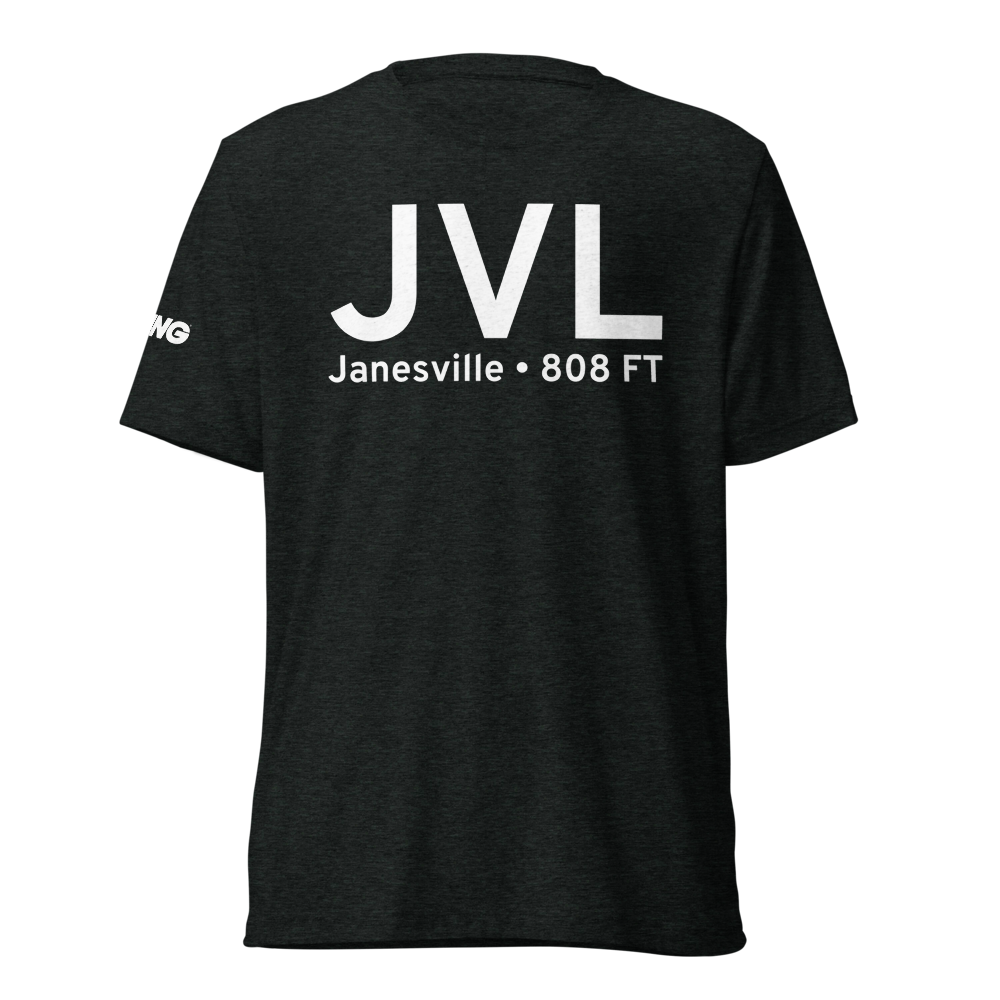 Janesville (KJVL) Airport Tri-blend T-Shirt 