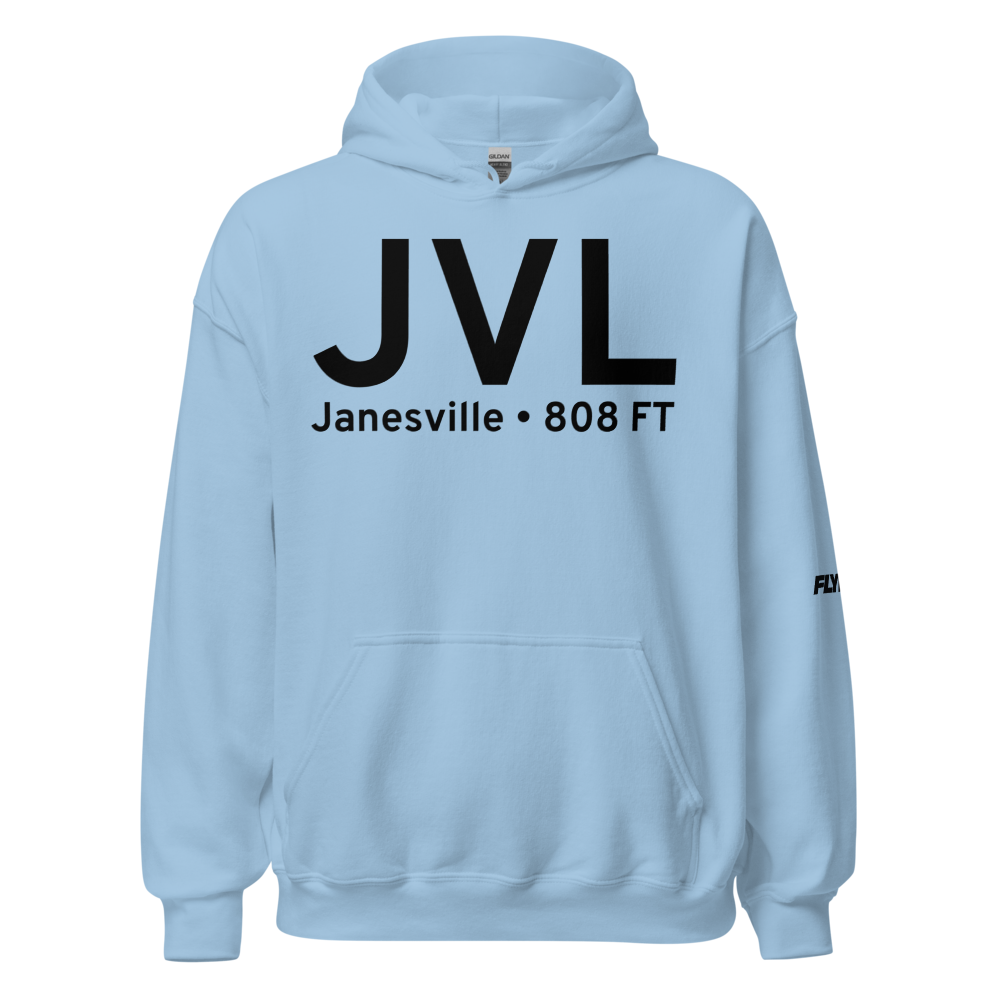 Janesville (KJVL) Airport Hoodie Sweatshirt 