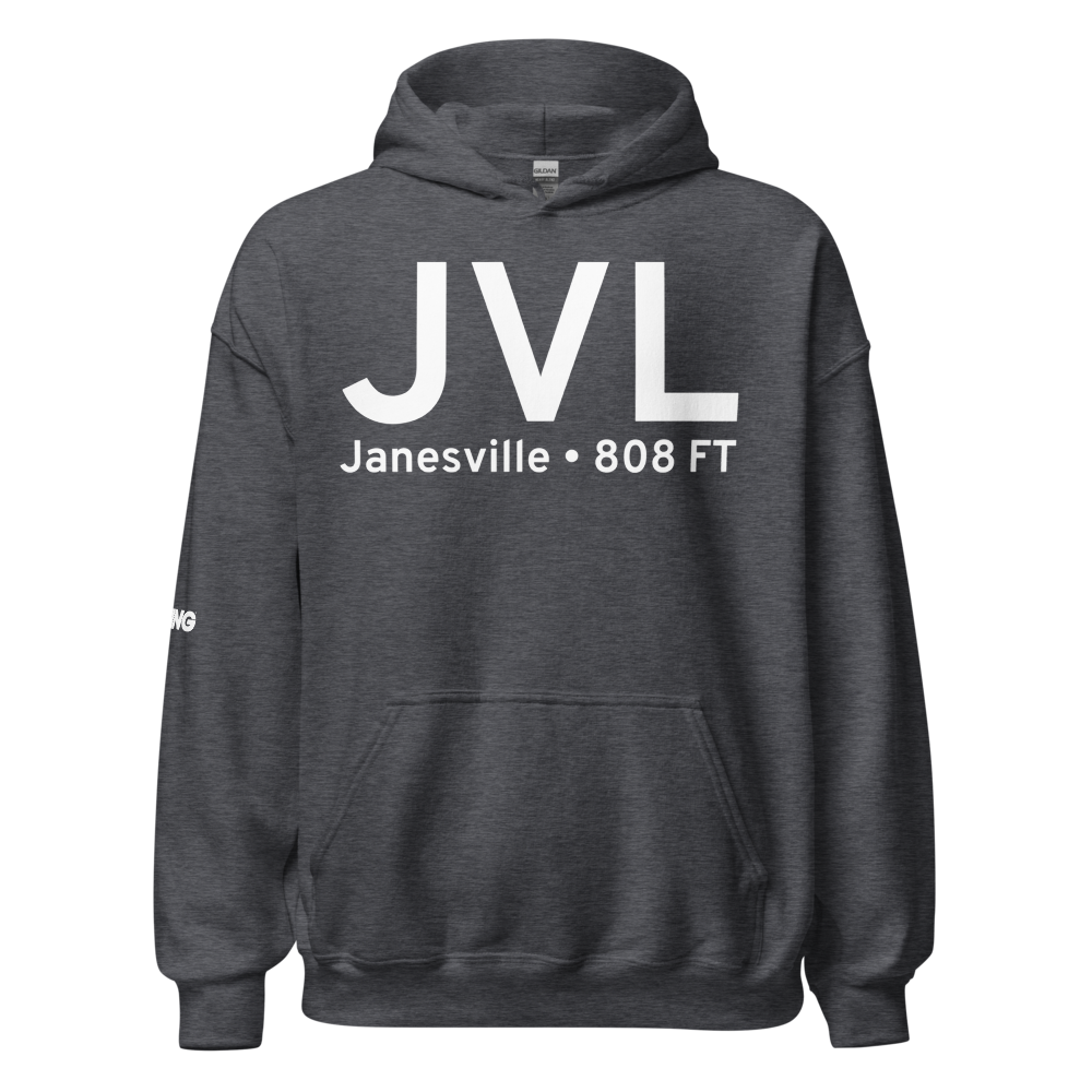 Janesville (KJVL) Airport Hoodie Sweatshirt 