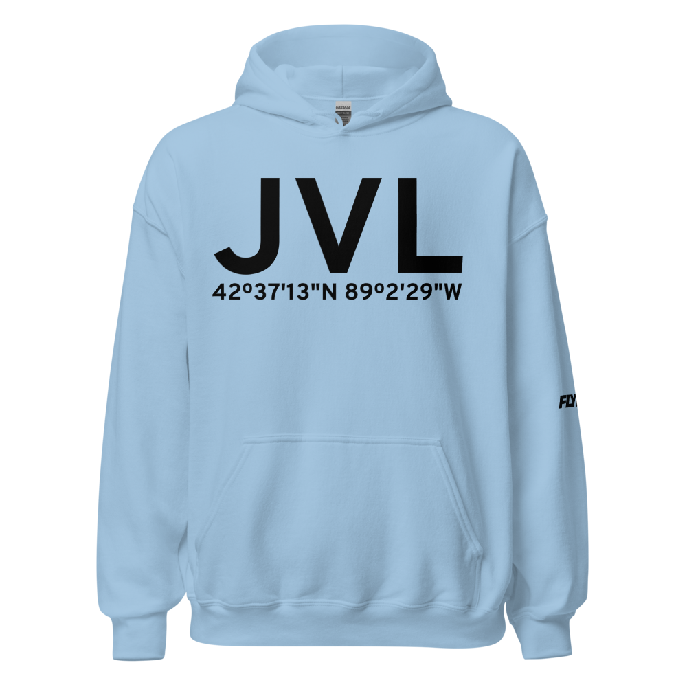 Janesville (KJVL) Airport Hoodie Sweatshirt 