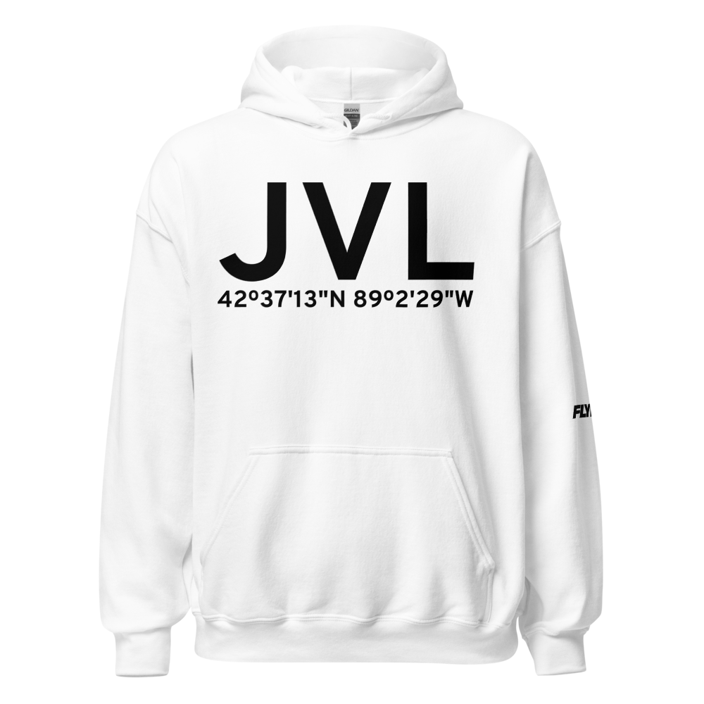 Janesville (KJVL) Airport Hoodie Sweatshirt 