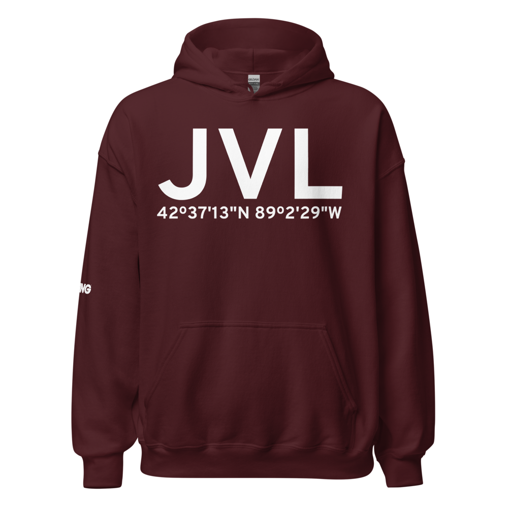 Janesville (KJVL) Airport Hoodie Sweatshirt 