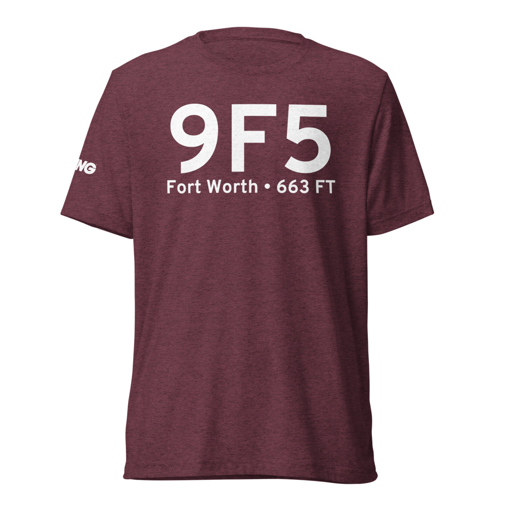 Fort Worth (9F5) Airport Tri-blend T-Shirt 