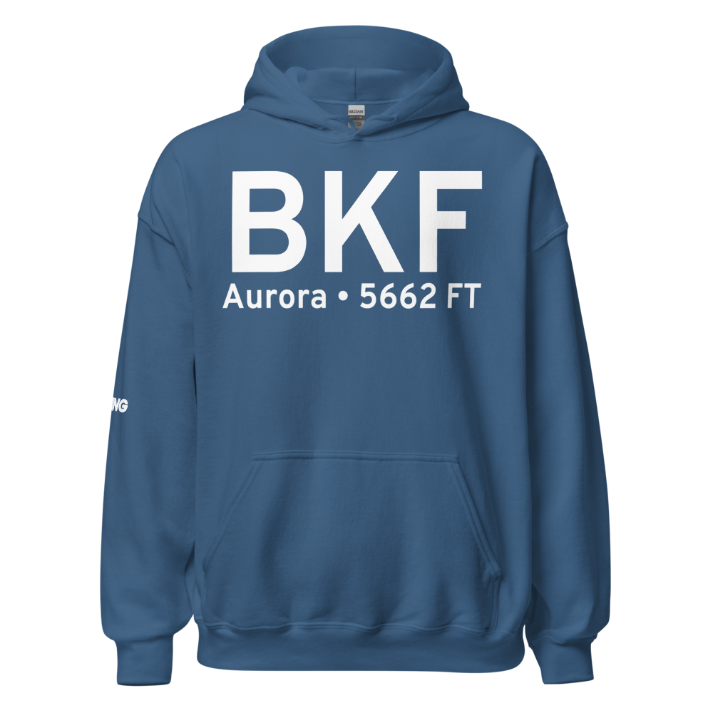 Aurora (KBKF) Airport Hoodie Sweatshirt 
