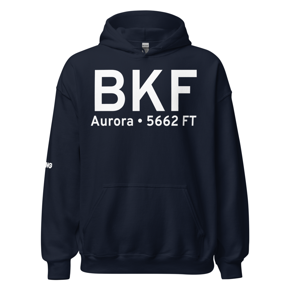 Aurora (KBKF) Airport Hoodie Sweatshirt 