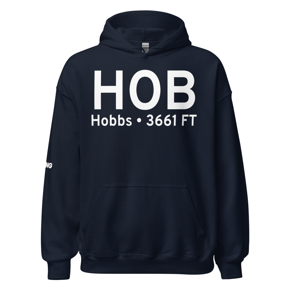 Hobbs (KHOB) Airport Hoodie Sweatshirt 
