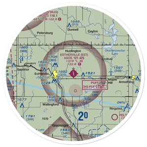 Estherville Municipal Airport (EST) VFR Sectional Sticker (30 mile)