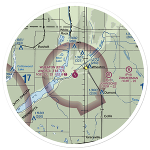 Wheaton Municipal Airport (ETH) VFR Sectional Sticker (30 mile)