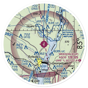 Weedon Field (EUF) VFR Sectional Sticker (20 mile)