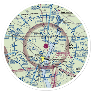 Weedon Field (EUF) VFR Sectional Sticker (30 mile)