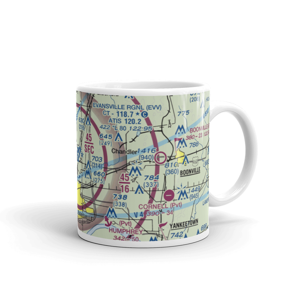 Evansville Regional Airport (EVV) VFR Sectional  Mug 