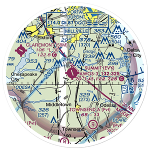 Summit Airport (EVY) VFR Sectional Sticker (20 mile)