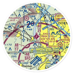 Eagle Creek Airpark (EYE) VFR Sectional Sticker (20 mile)