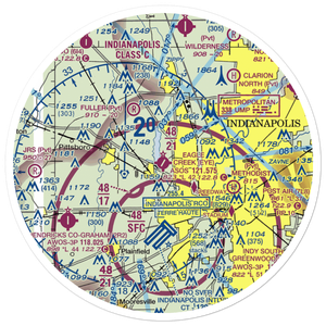 Eagle Creek Airpark (EYE) VFR Sectional Sticker (30 mile)