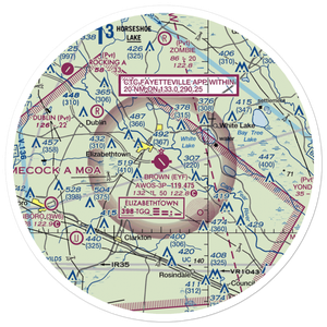 Curtis L Brown Jr Field (EYF) VFR Sectional Sticker (30 mile)