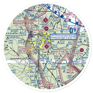 Shannon Airport (EZF) VFR Sectional Sticker (30 mile)