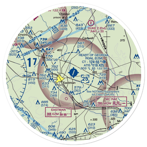 Heart of Georgia Regional Airport (EZM) VFR Sectional Sticker (30 mile)