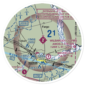 Wilbarger County Airport (F05) VFR Sectional Sticker (20 mile)