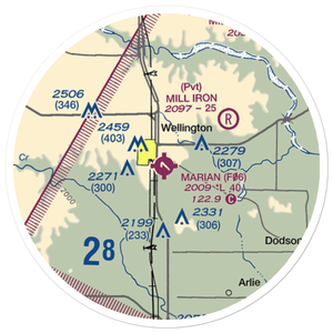 Marian Airpark (F06) VFR Sectional Sticker (20 mile)