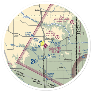 Marian Airpark (F06) VFR Sectional Sticker (30 mile)