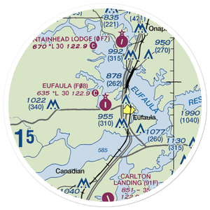 Eufaula Municipal Airport (F08) VFR Sectional Sticker (20 mile)